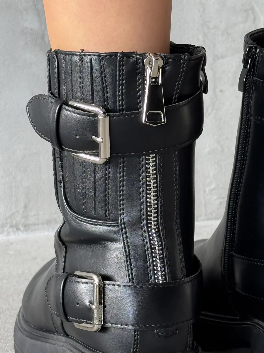 Ботинки женские экокожа шерсть