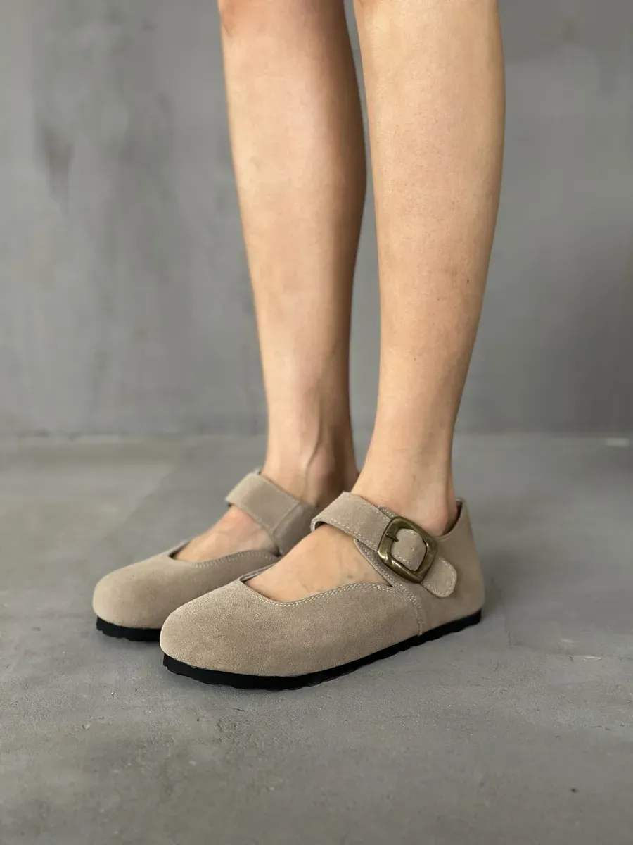 Балетки женские натуральная замша