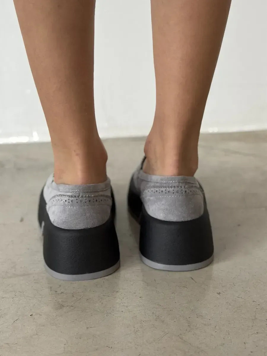 Лоферы женские экозамша