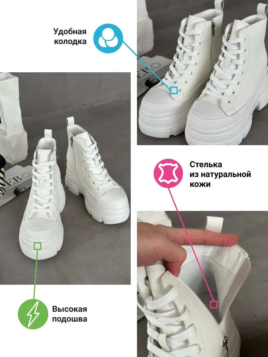 Ботинки женские экокожа