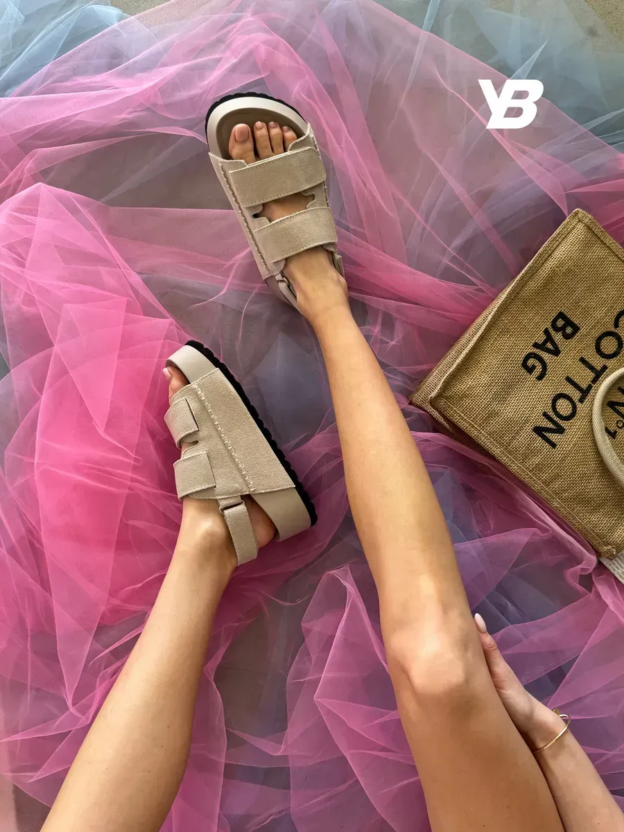 Босоножки женские натуральная замша