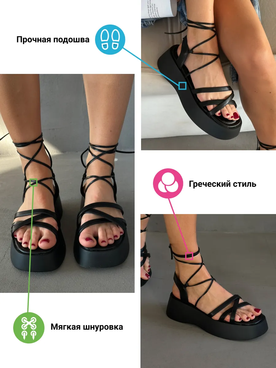 Босоножки женские экокожа