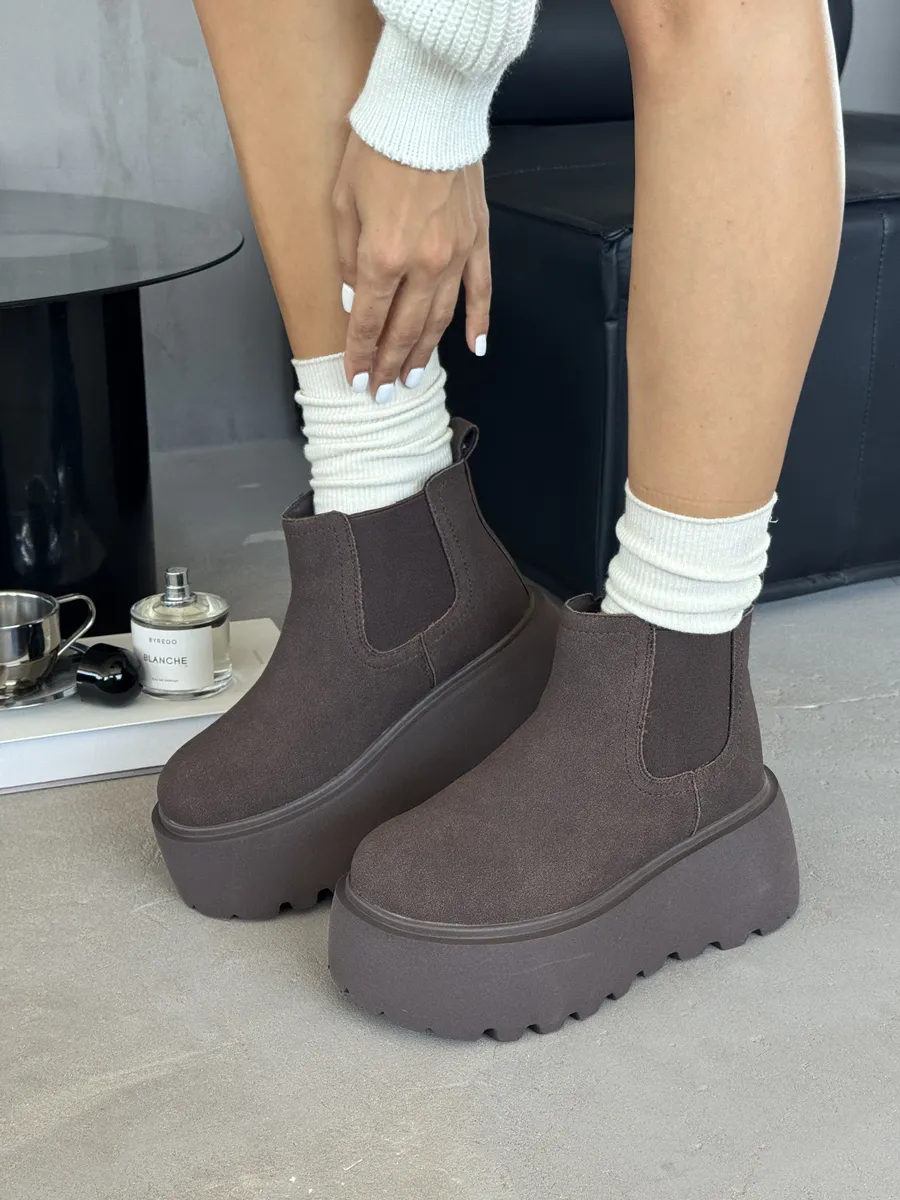 Ботинки женские текстиль шерсть