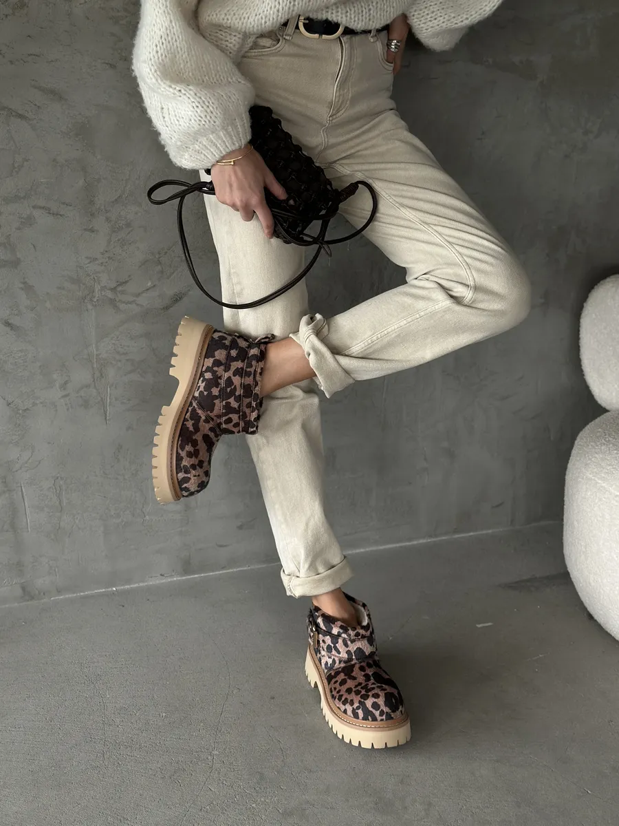 Ботинки женские экомех шерсть