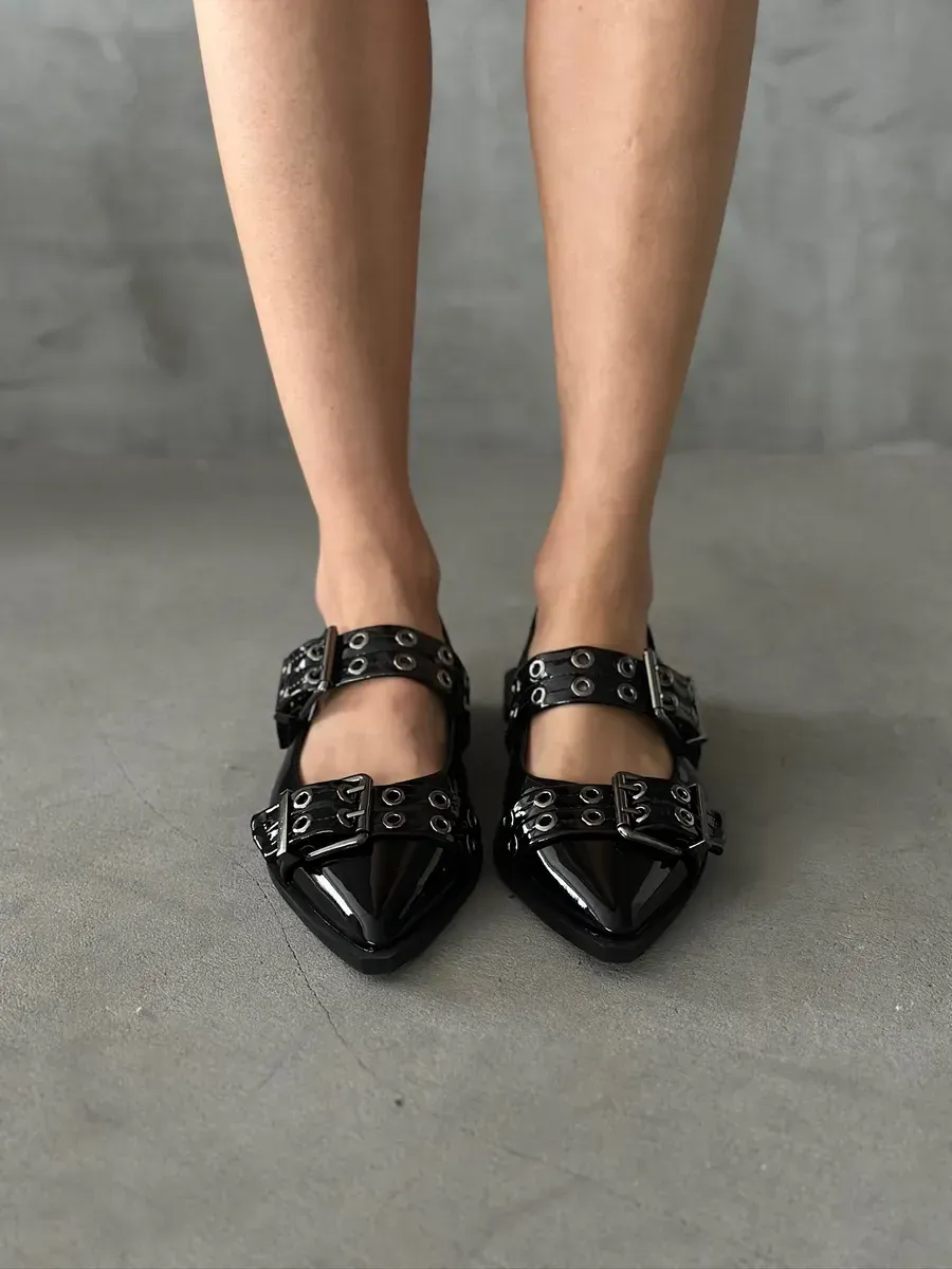 Туфли женские экокожа лак