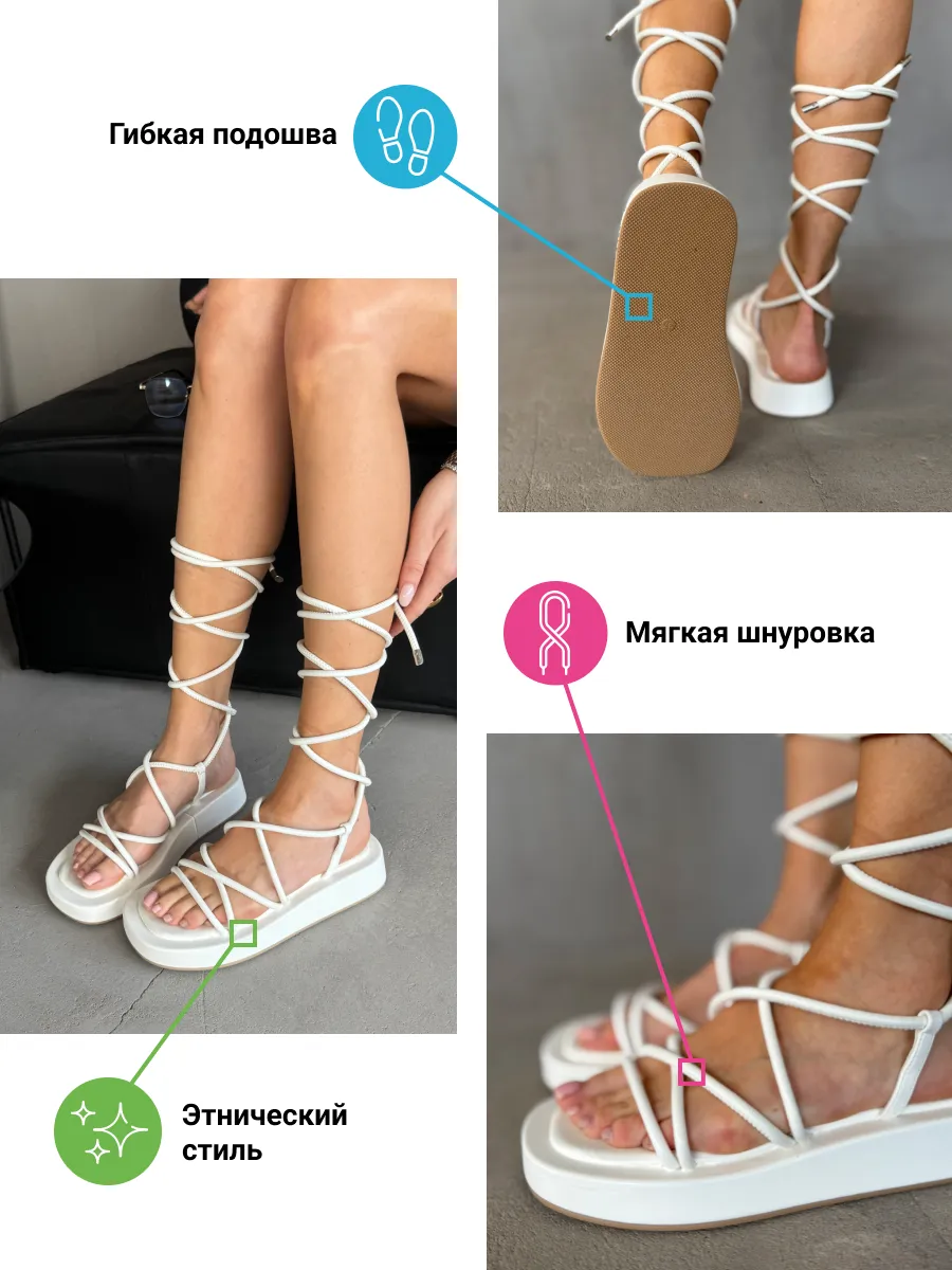 Босоножки женские экокожа