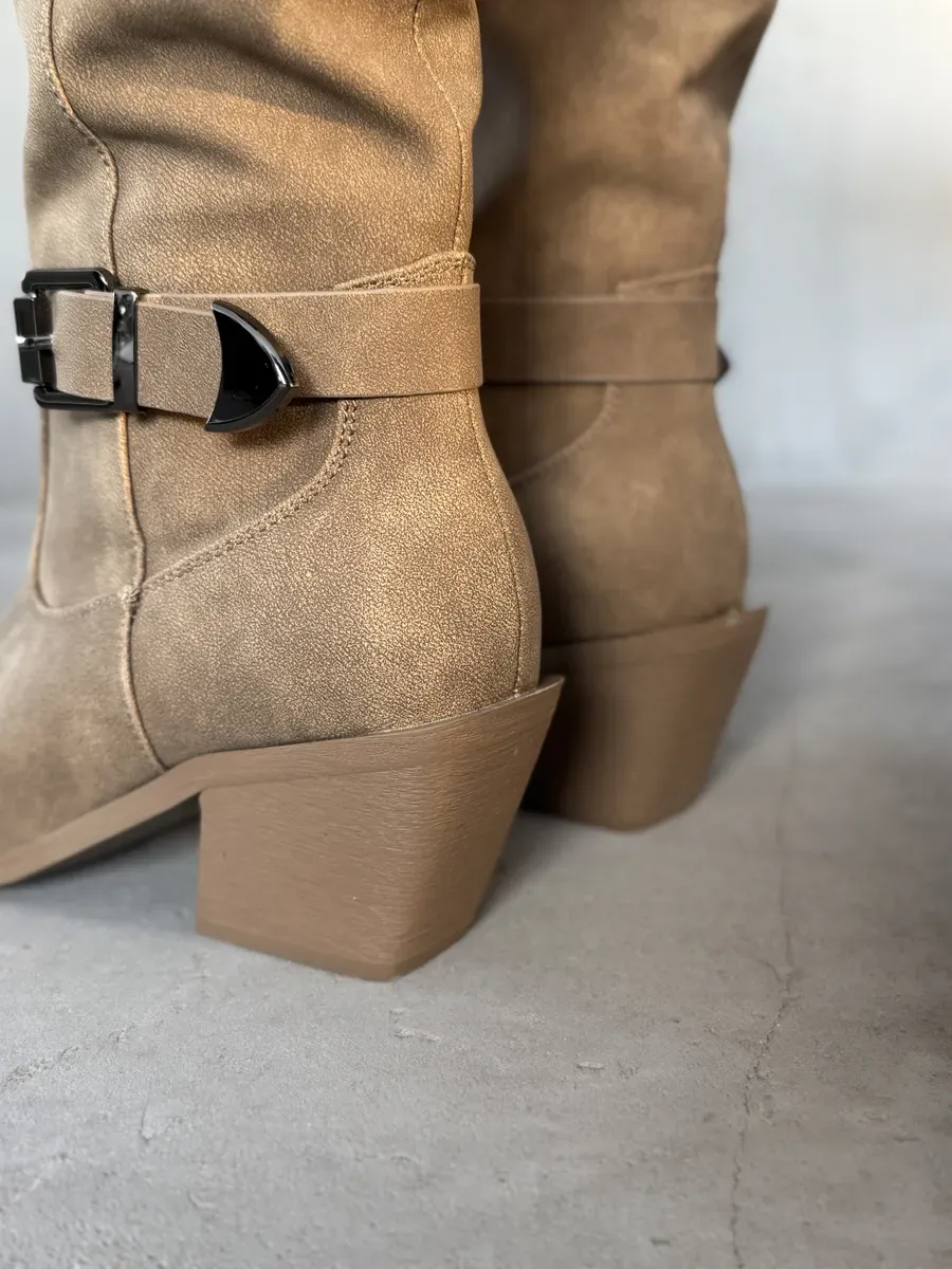 Сапоги женские экозамша