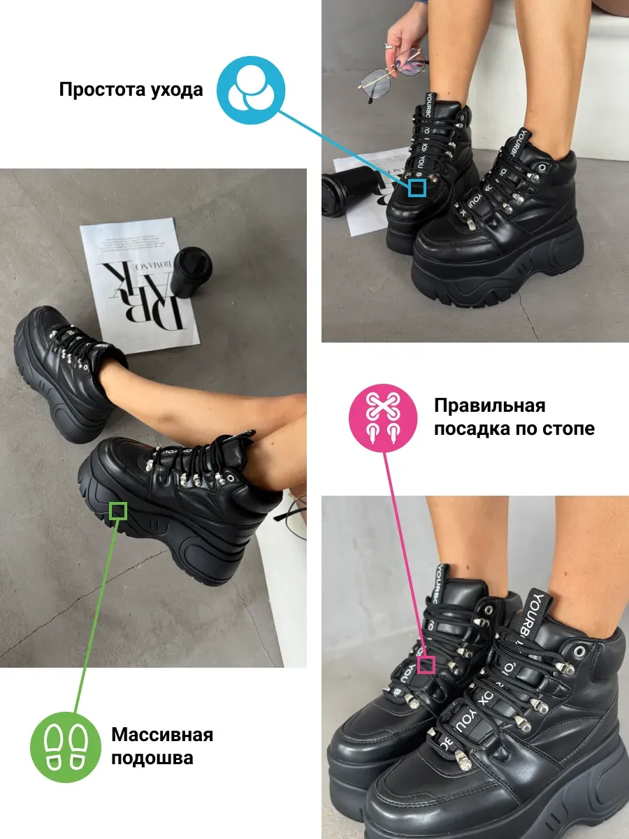 Ботинки женские экокожа