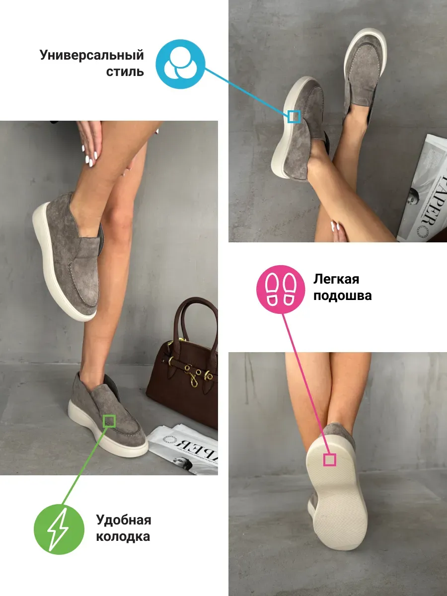 Ботинки женские текстиль