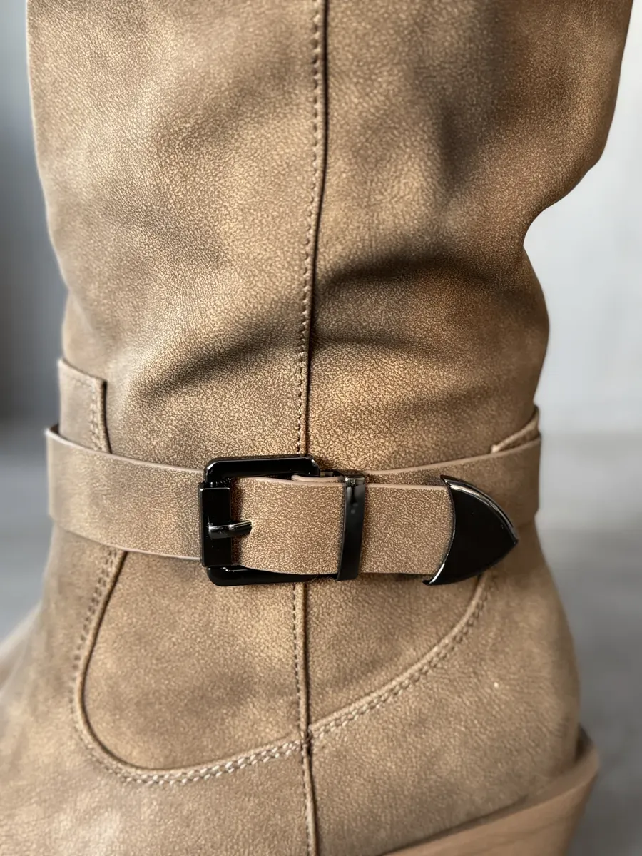 Сапоги женские экозамша