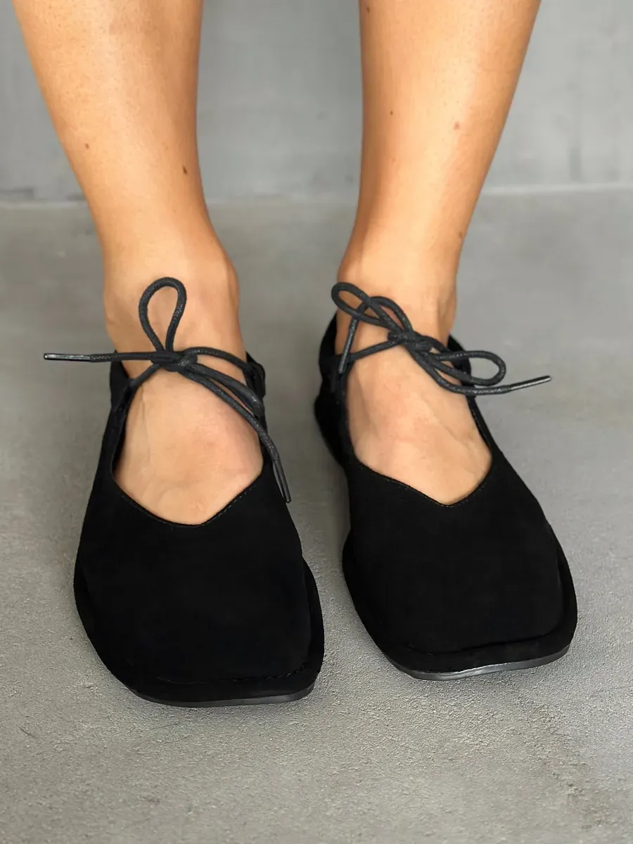 Балетки женские натуральная замша