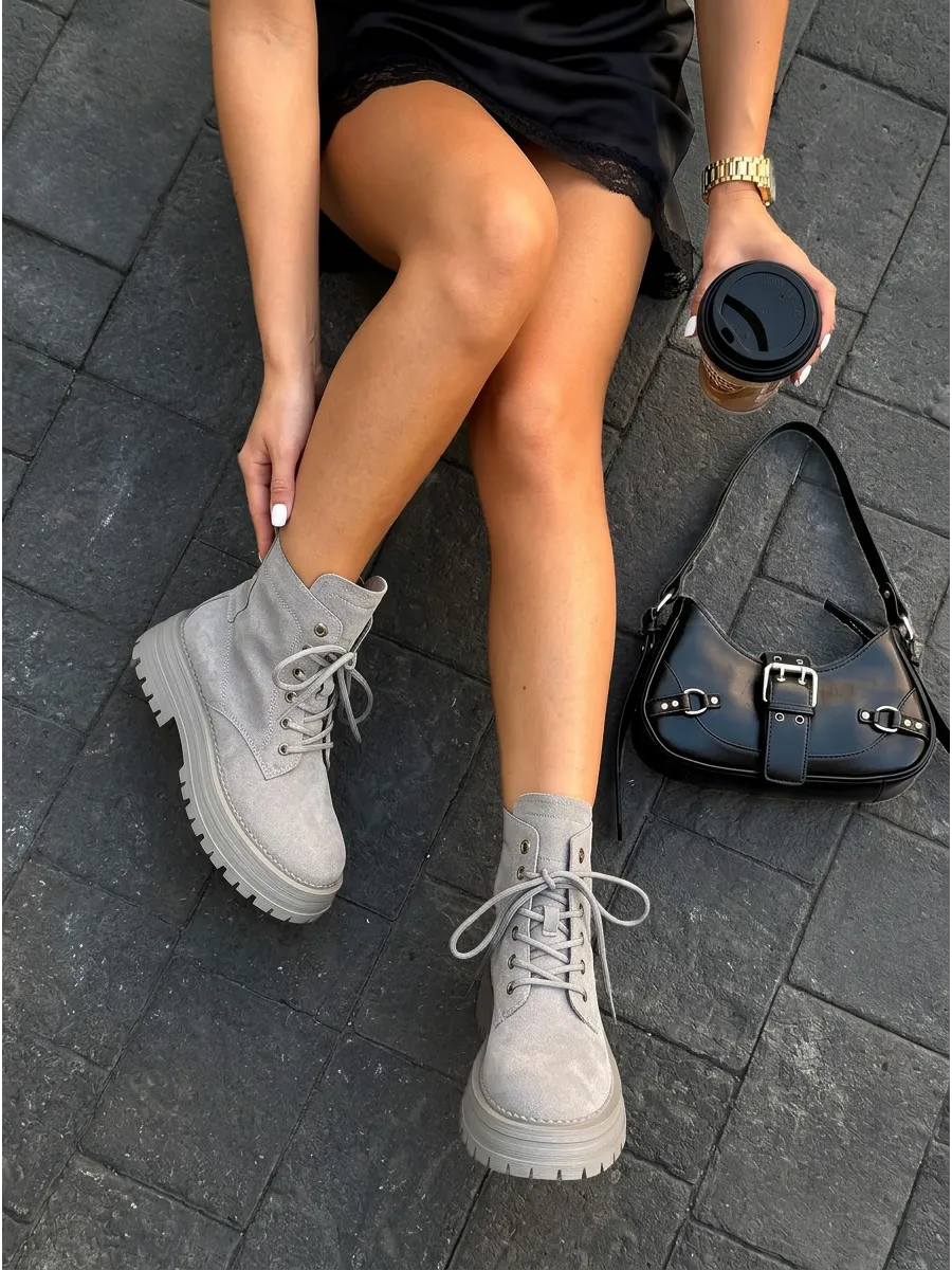 Ботинки женские натуральная замша