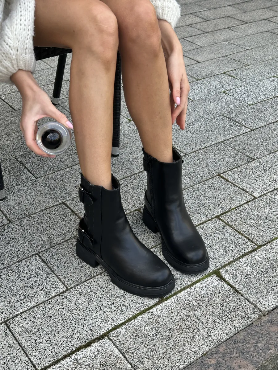 Ботинки женские экокожа шерсть