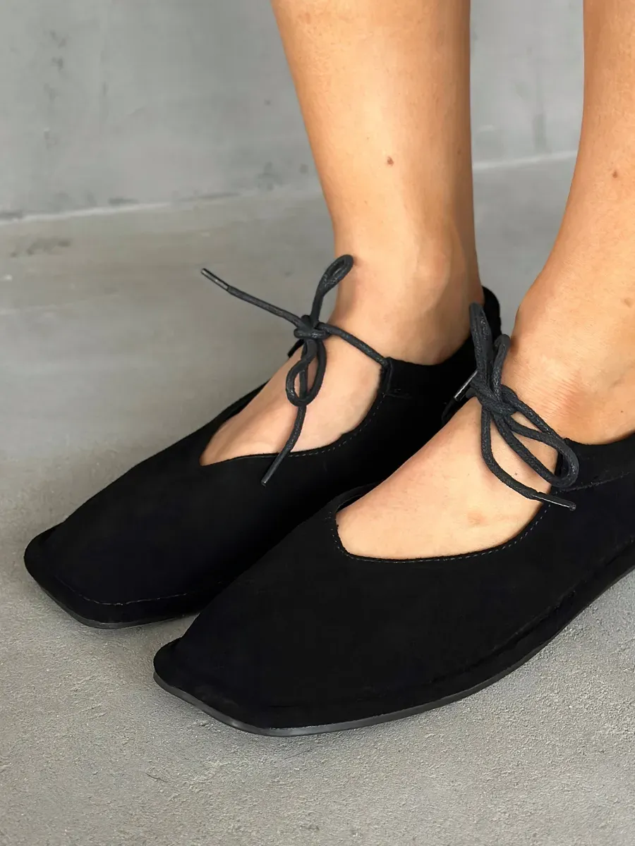 Балетки женские натуральная замша