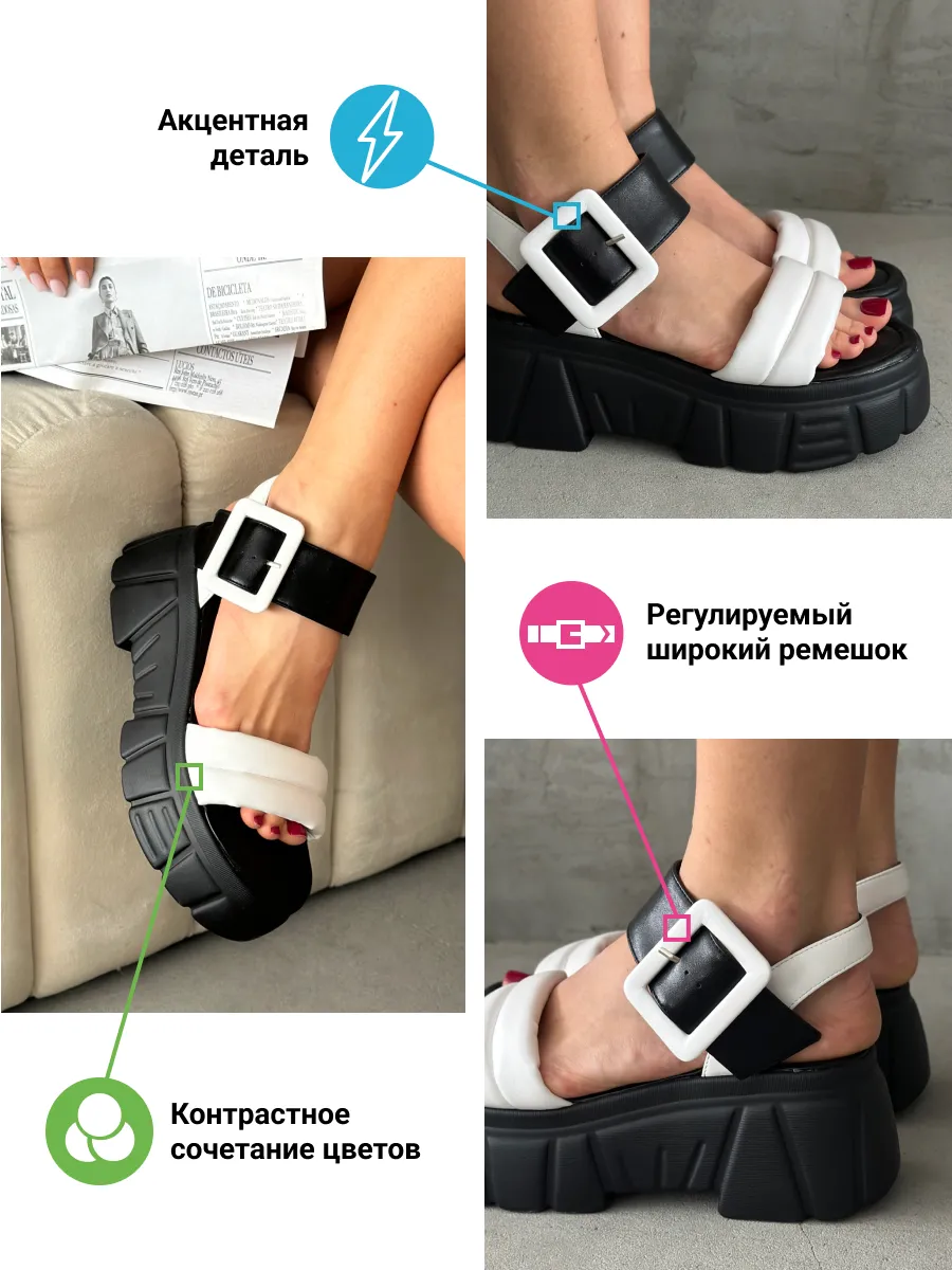 Босоножки женские экокожа