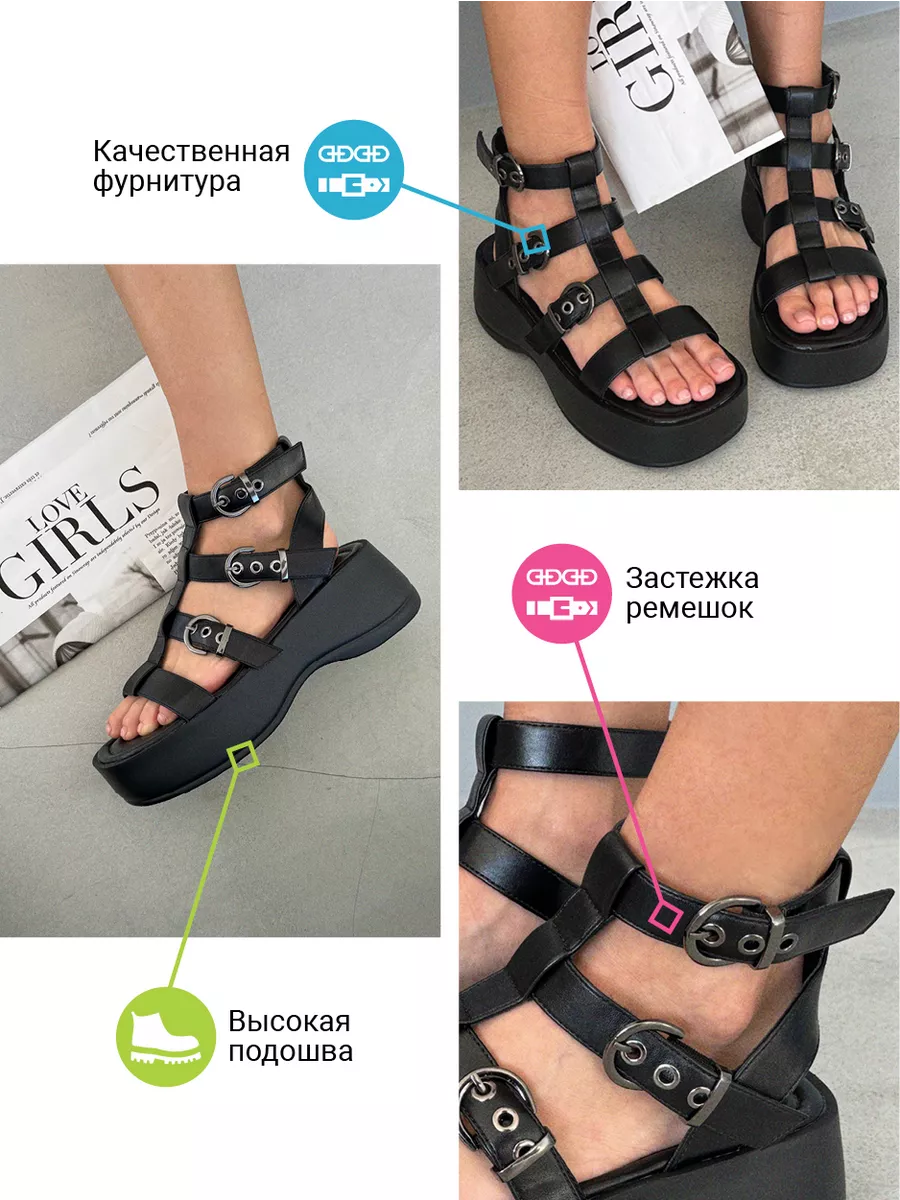 Босоножки женские экокожа