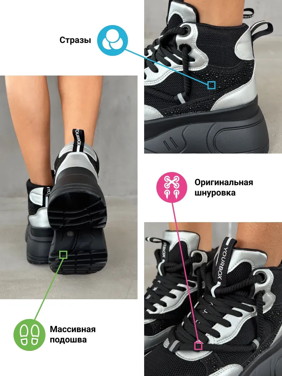 Ботинки женские экокожа