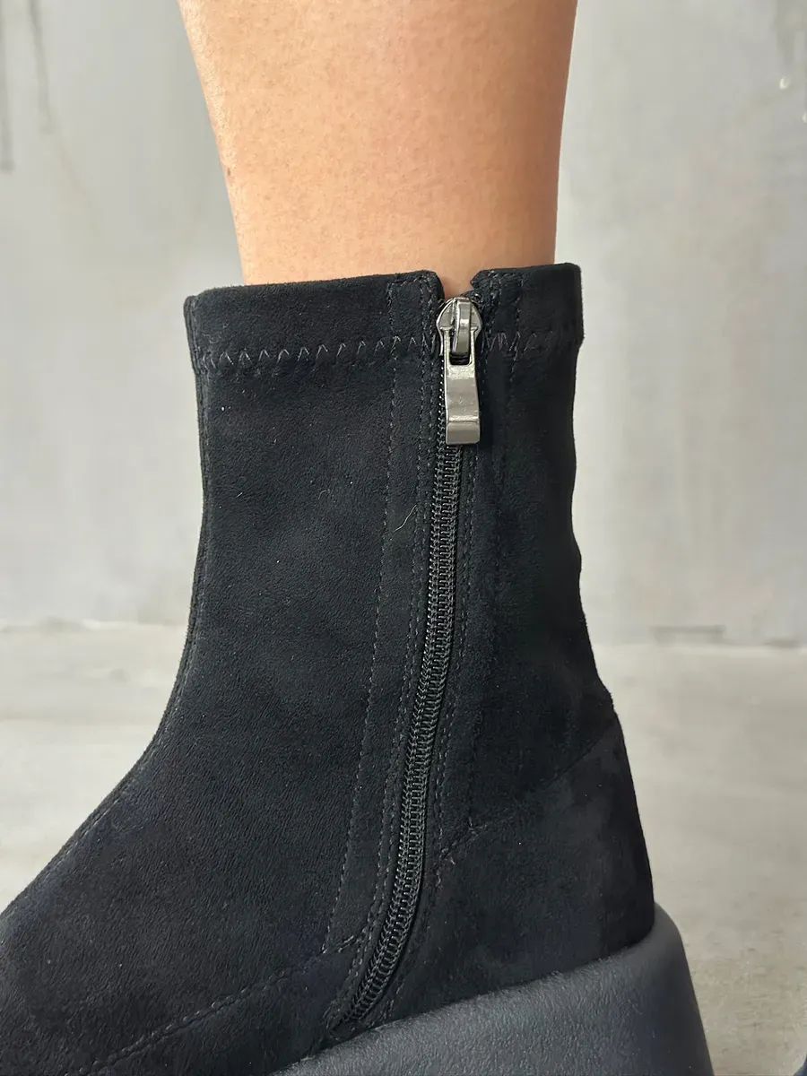 Ботинки женские экозамша