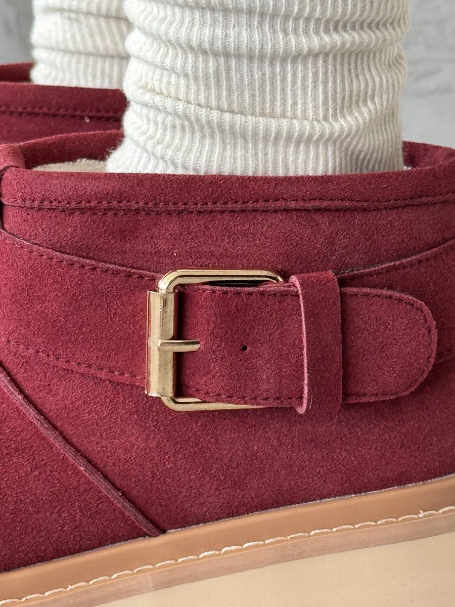 Ботинки женские натуральная замша шерсть