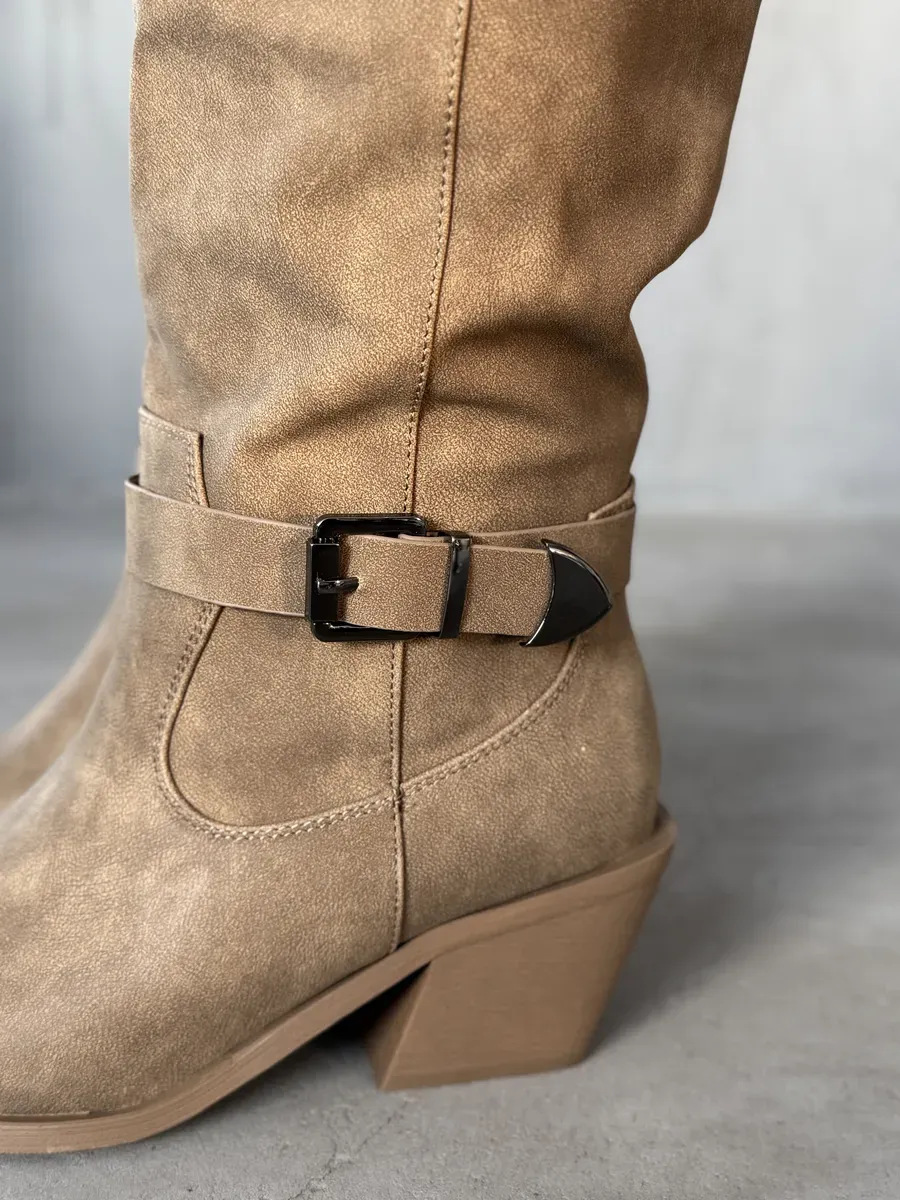 Сапоги женские экозамша