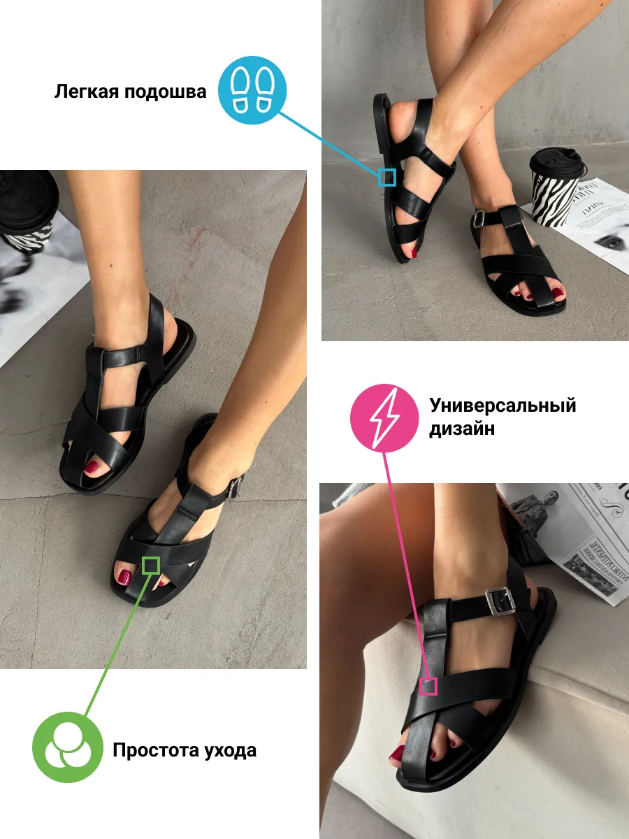 Босоножки женские экокожа