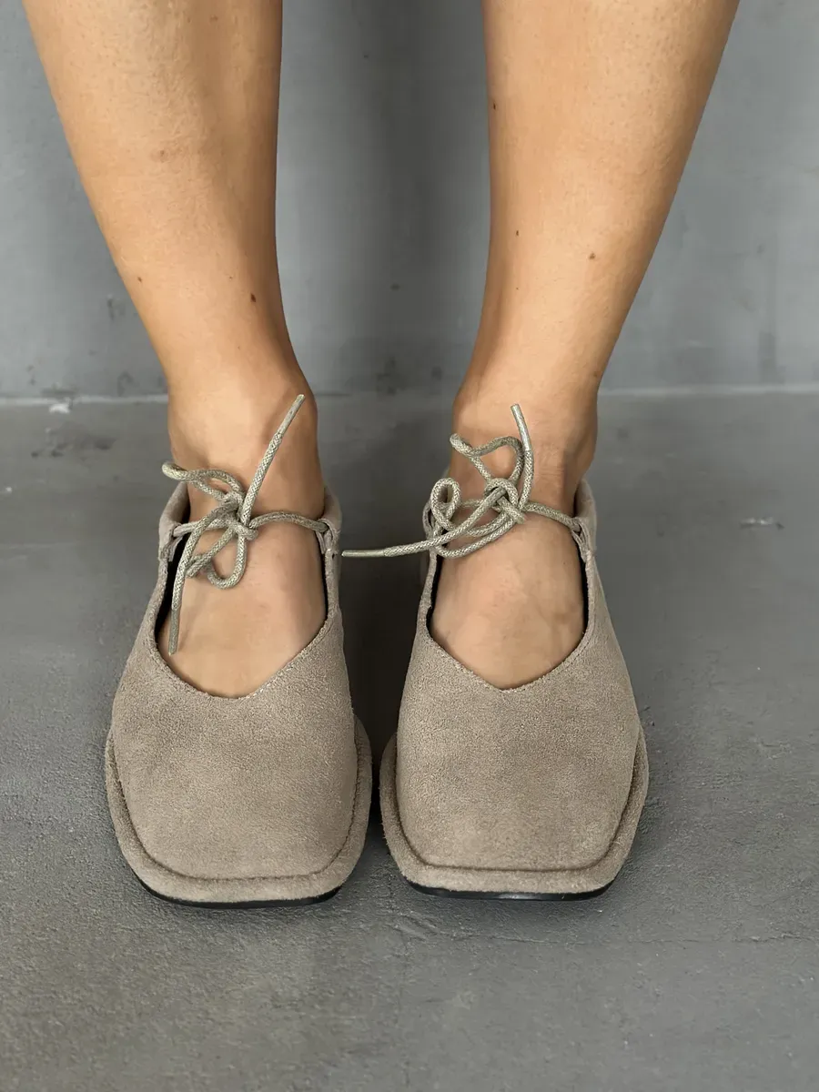 Балетки женские натуральная замша