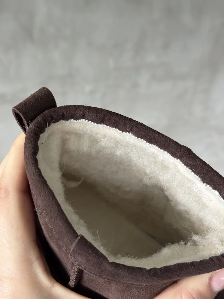 Ботинки женские натуральная замша шерсть