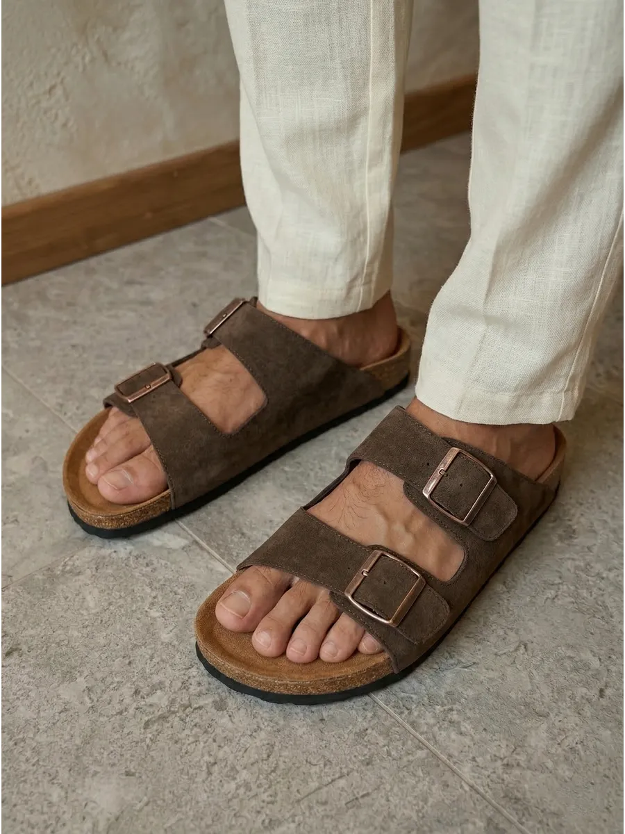 Летние шлепанцы мужские биркенштоки на платформе