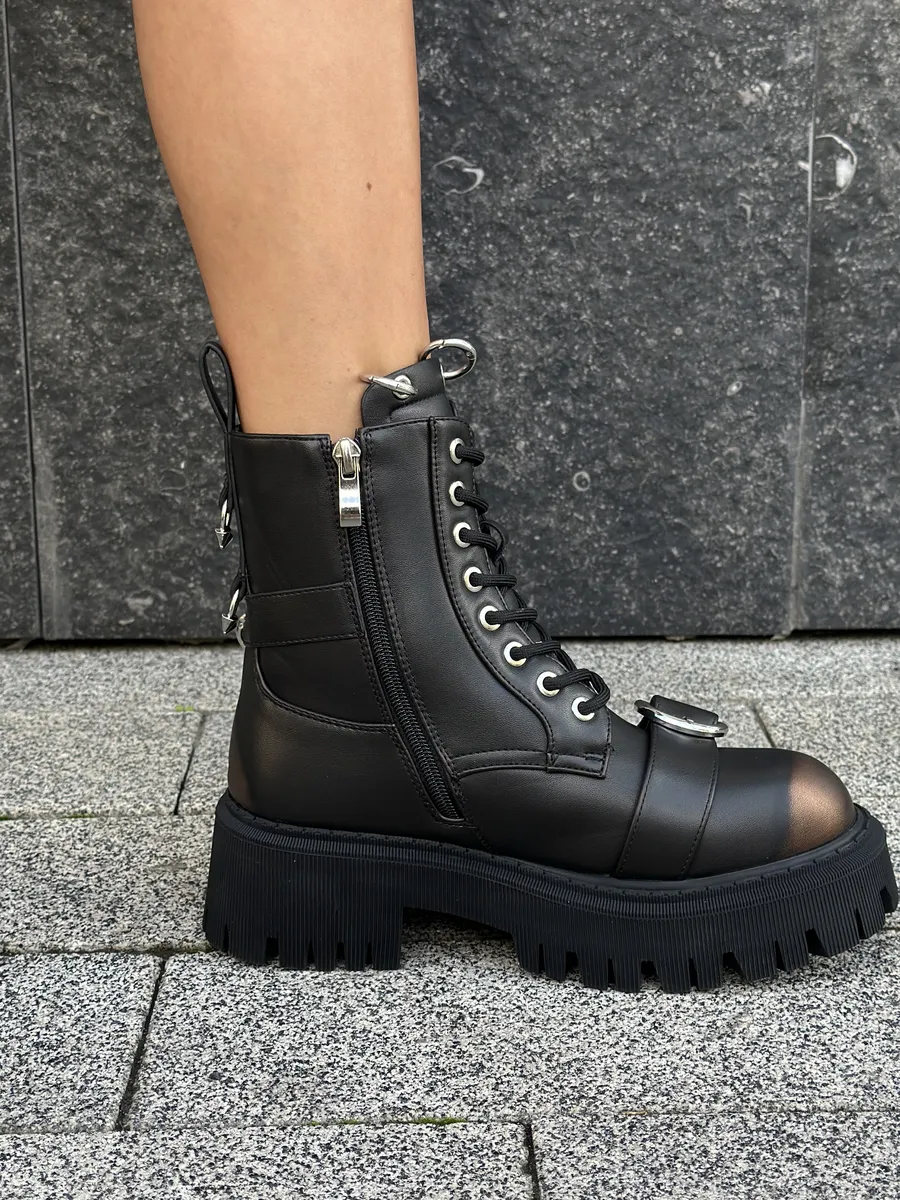 Ботинки женские экокожа шерсть