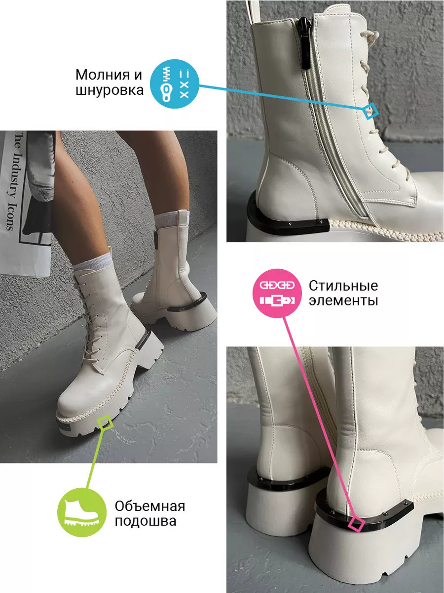 Ботинки женские экокожа