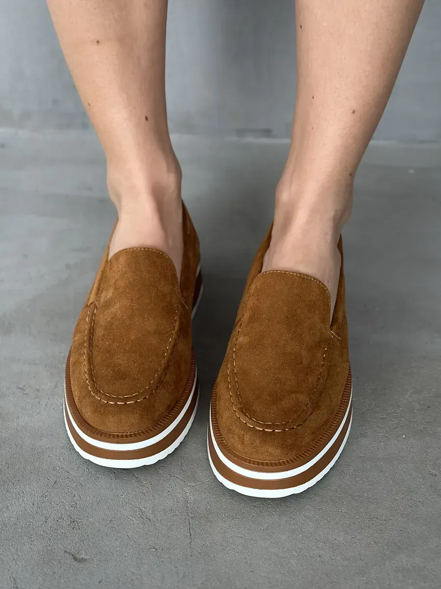 Лоферы женские текстиль