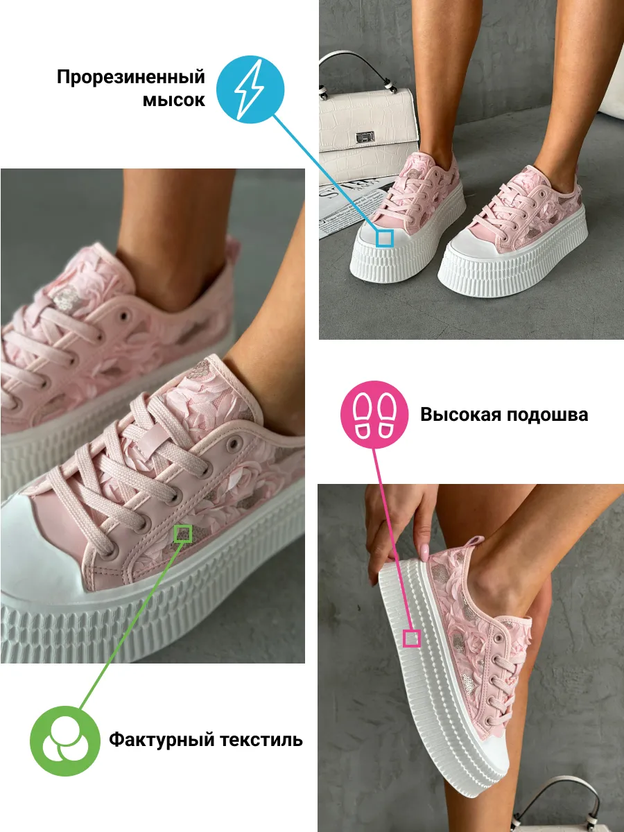 Кеды женские текстиль