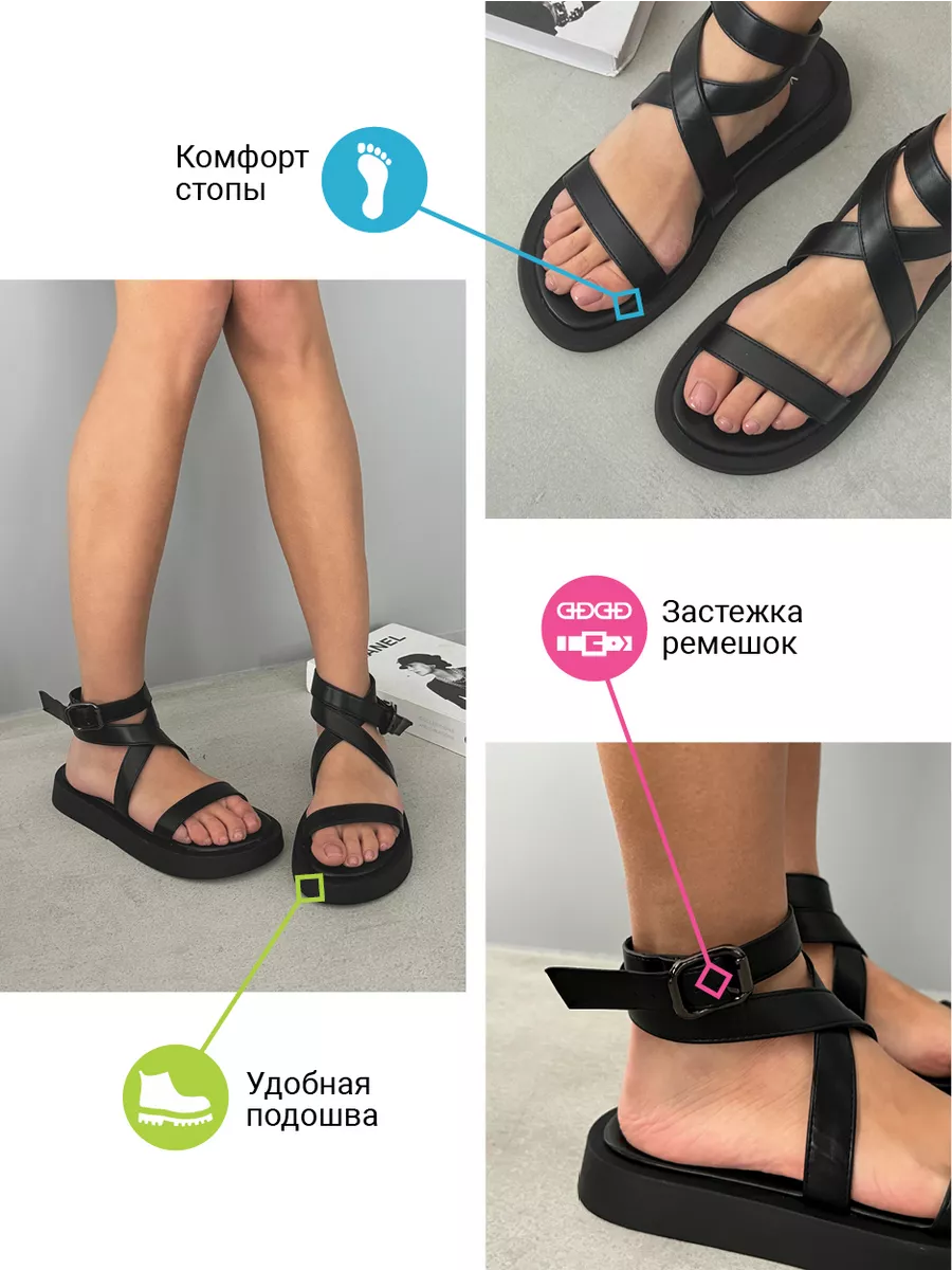 Босоножки женские экокожа