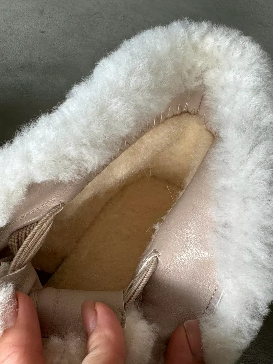 Ботинки женские экозамша шерсть