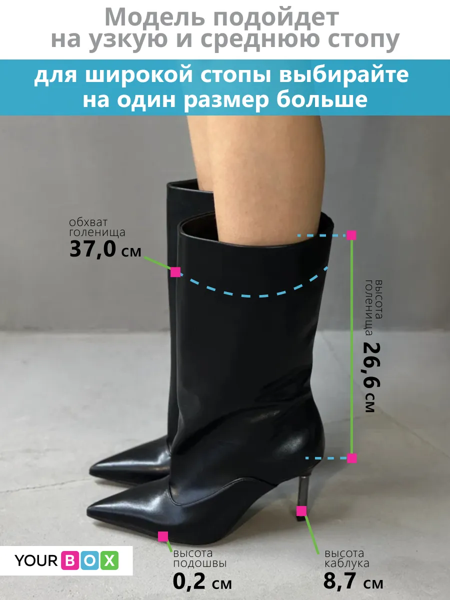 Сапоги женские демисезонные на каблуке весенние