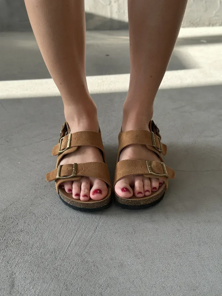 Босоножки женские натуральная замша