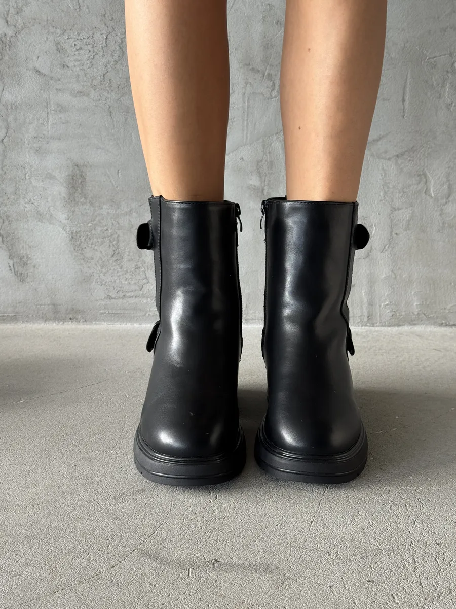 Ботинки женские экокожа шерсть