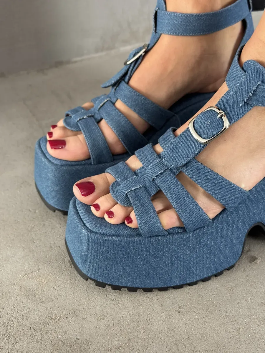 Босоножки женские текстиль