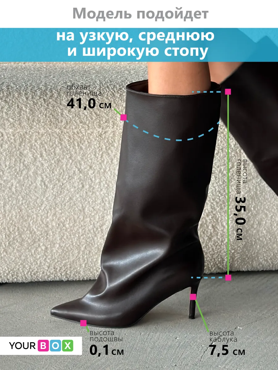 Сапоги женские экокожа