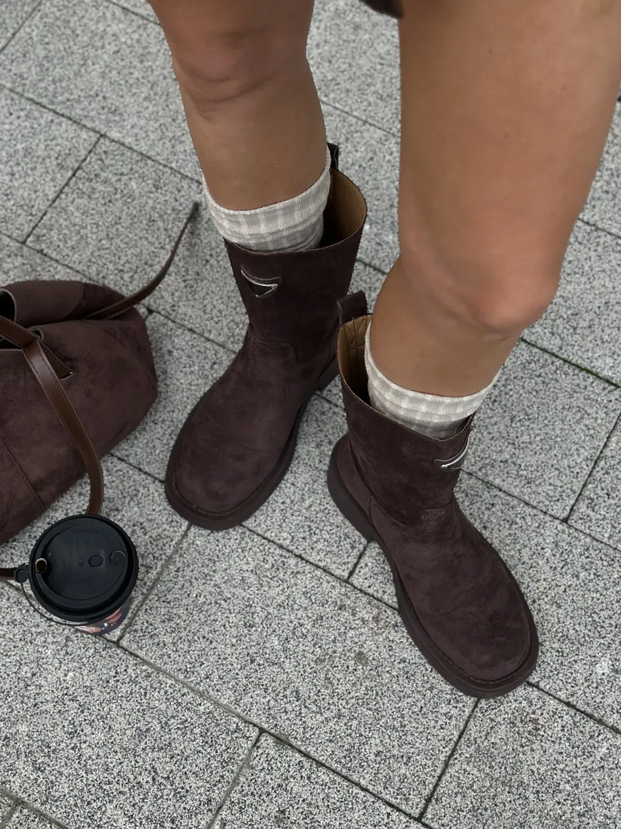 Ботинки женские текстиль шерсть