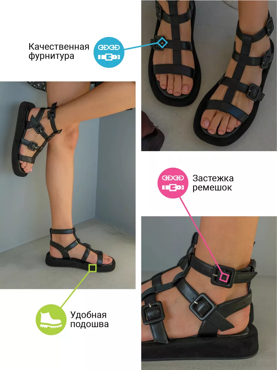 Босоножки женские экокожа