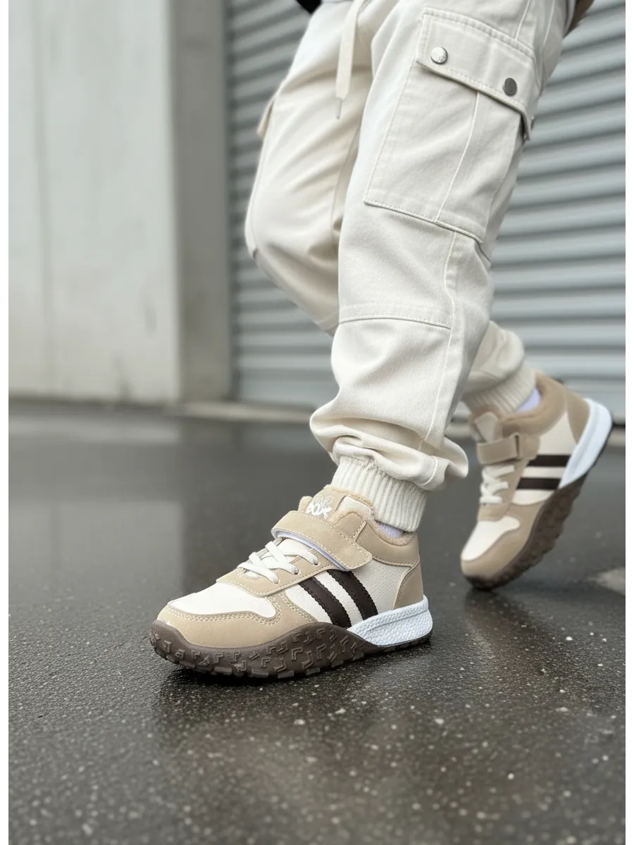 Зимние кроссовки детские на высокой подошве