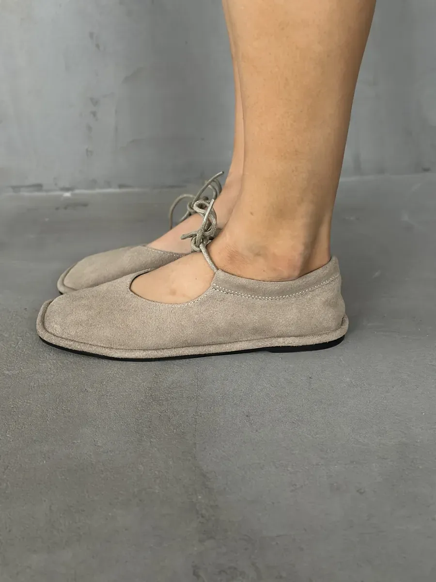 Балетки женские натуральная замша