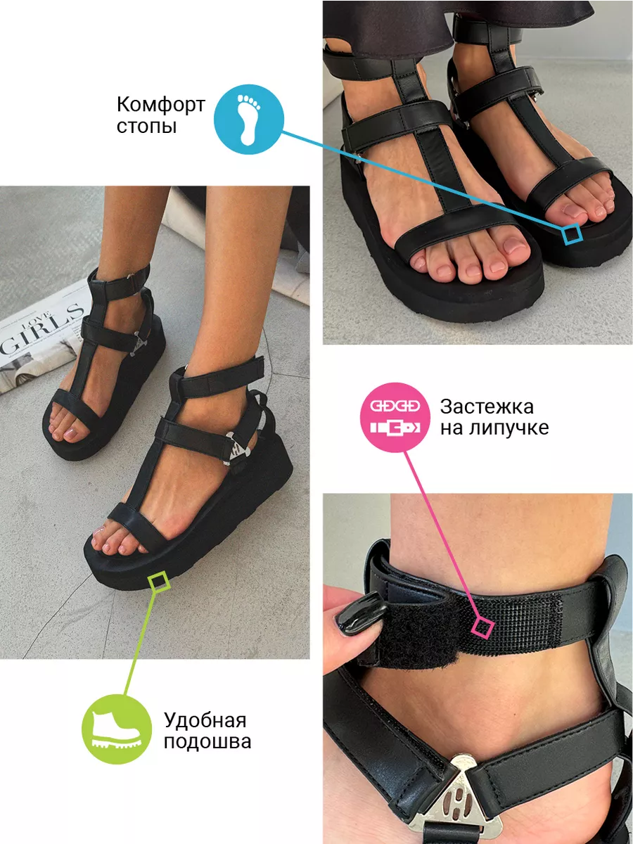 Босоножки женские экокожа