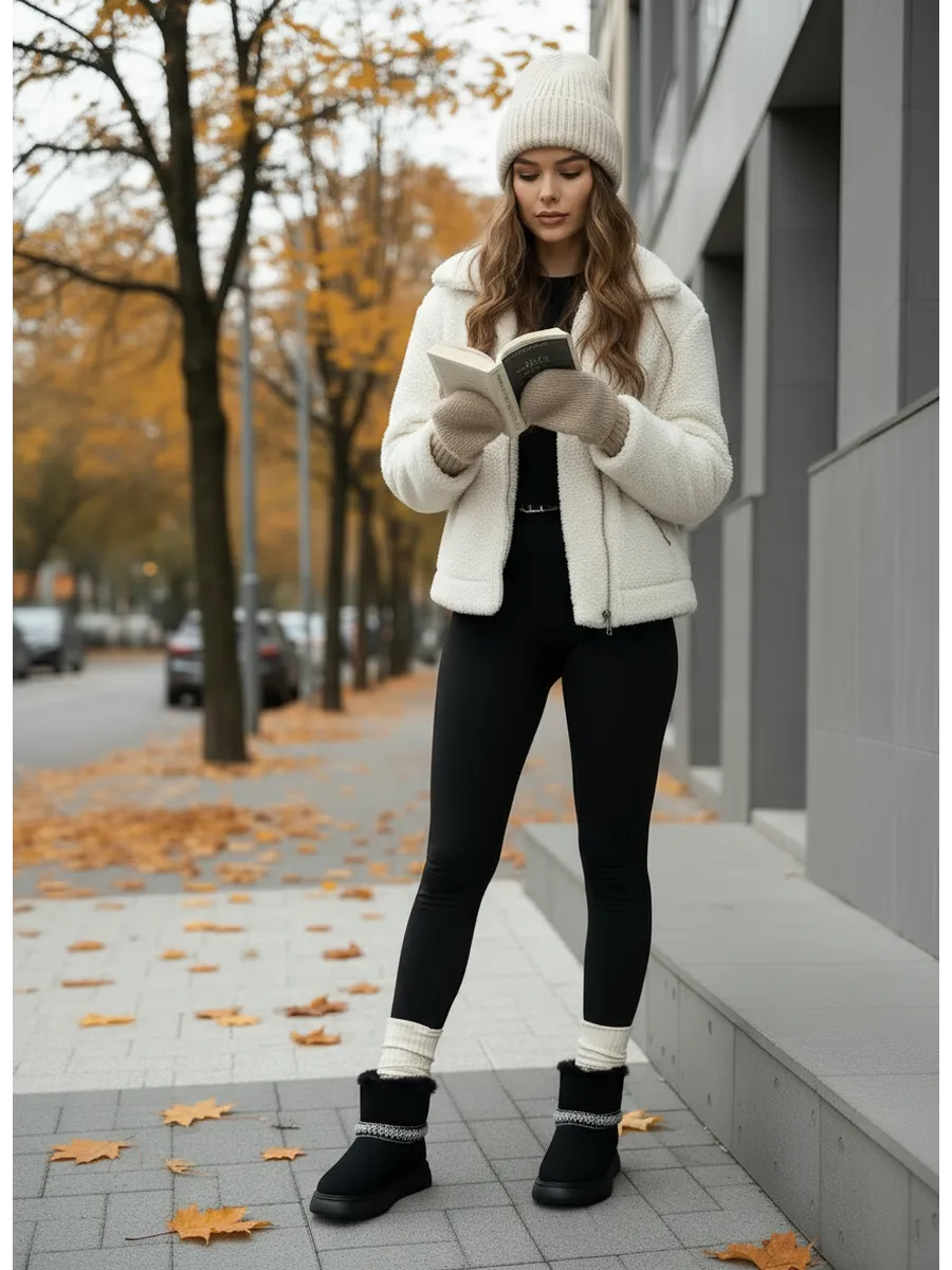 Зимние угги на платформе