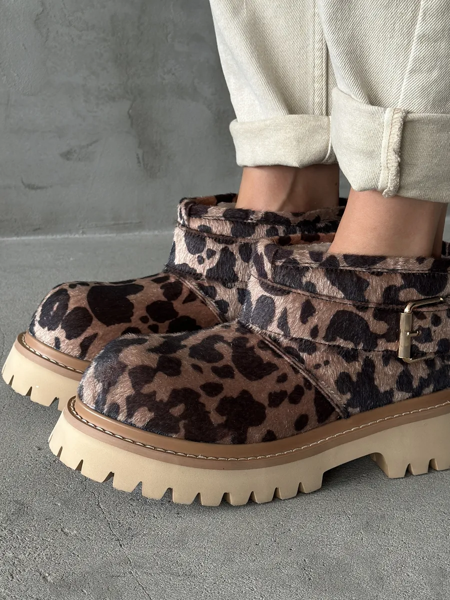 Ботинки женские экомех шерсть