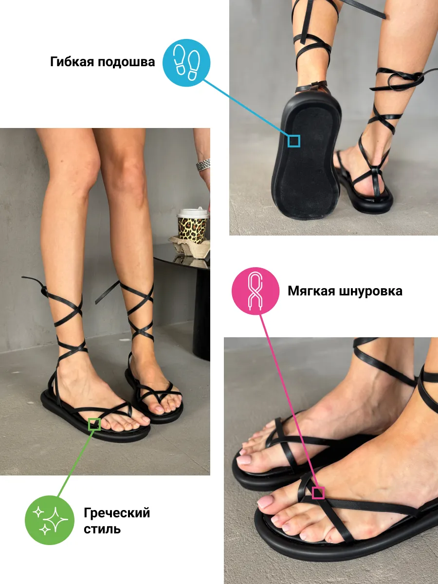 Босоножки женские экокожа