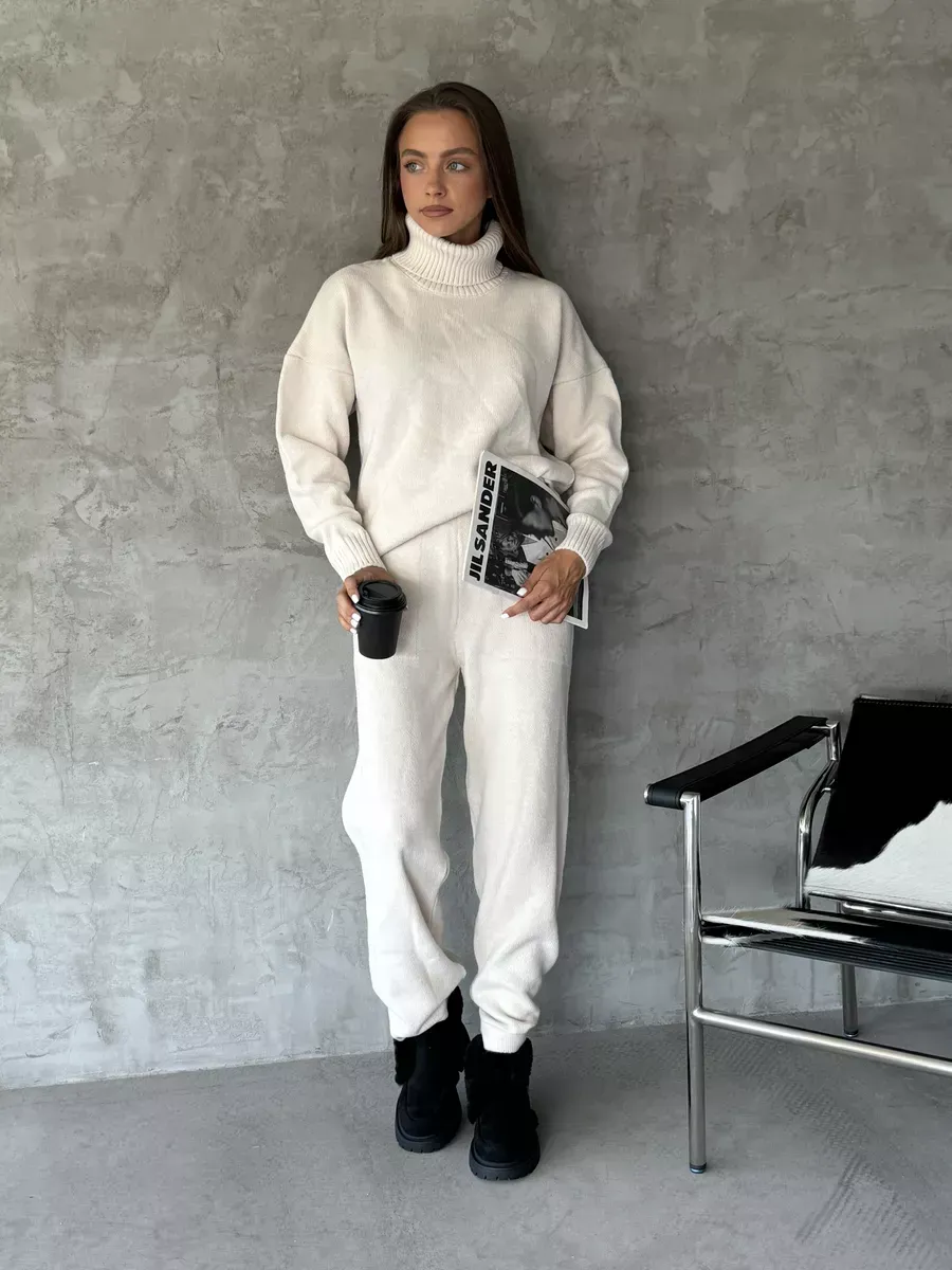 Ботинки женские экозамша шерсть