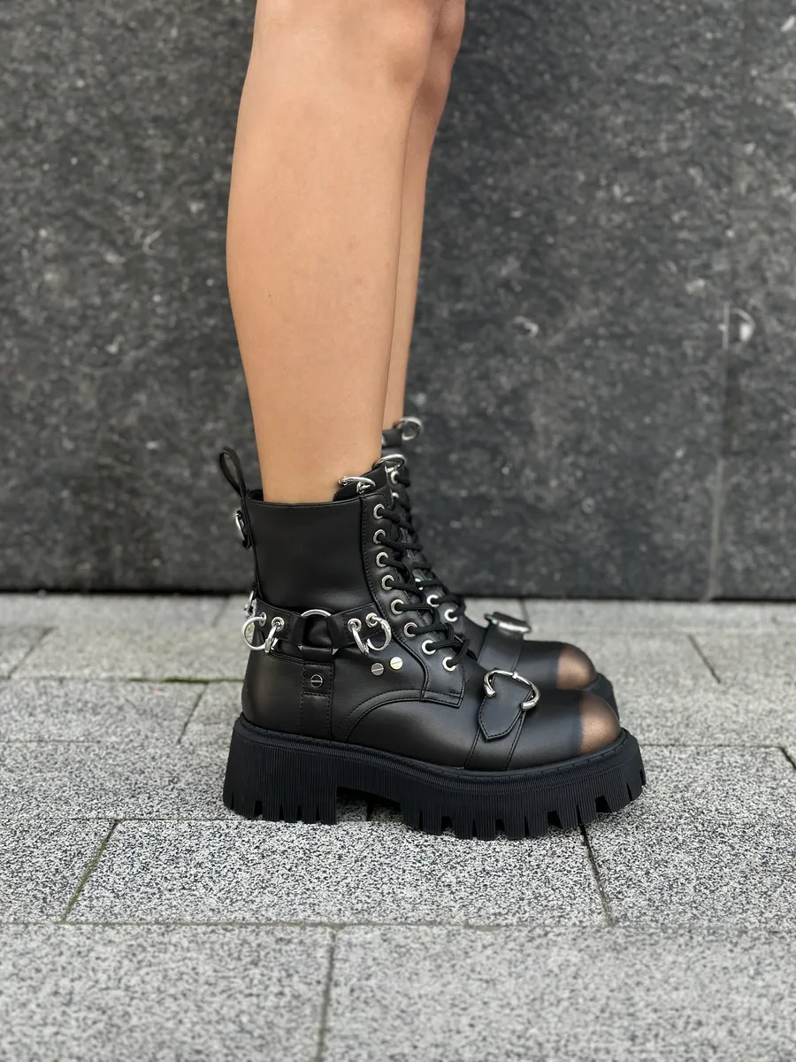 Ботинки женские экокожа шерсть