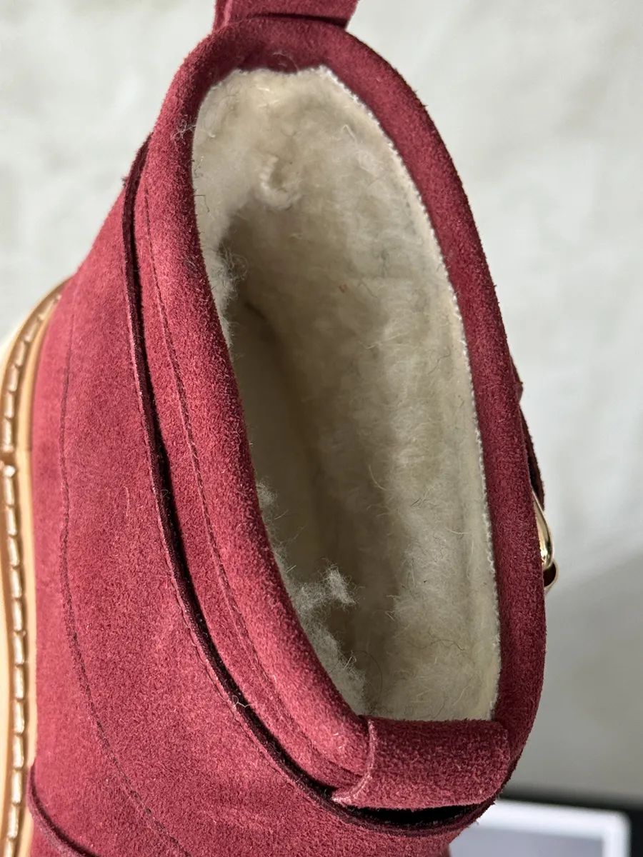 Ботинки женские натуральная замша шерсть